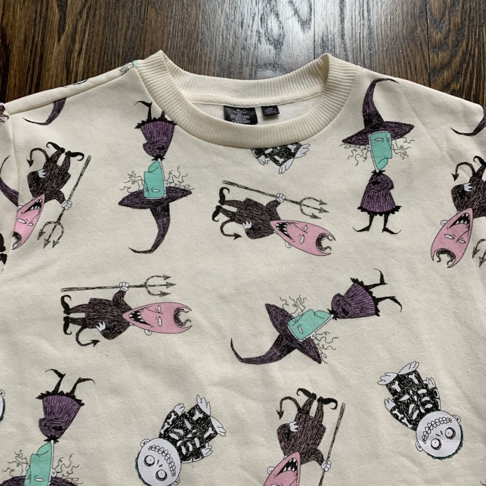 Nightmare Before Christmas Sweatshirt Women's S Lock Shock Barrel Crewneck - Picture 9 of 10